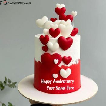 Best Anniversary Cake Wishes With Name For Couples