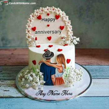 Best Happy Anniversary Cake Wishes Messages With Name Editor