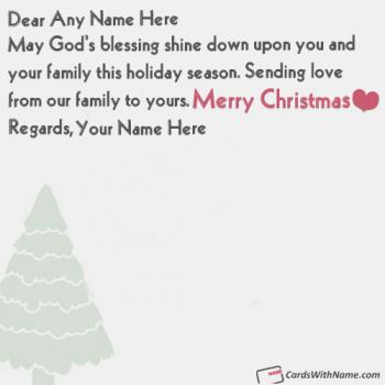 Handmade Christmas Greeting Cards With Name Editing