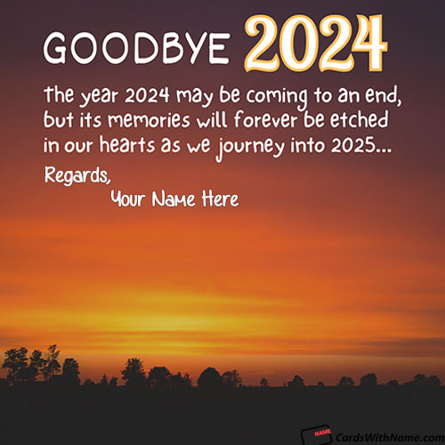 Best Inspirational Goodbye 2024 Quotes With Name Maker