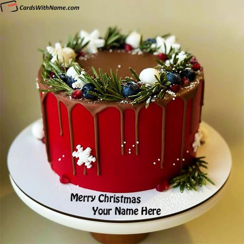 Free Download Merry Christmas Cake Templates With Name
