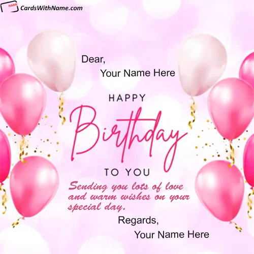 Free Happy Birthday Card with Name image