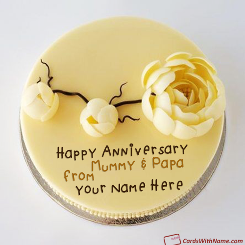 Happy Anniversary Cake With Name Mummy Papa