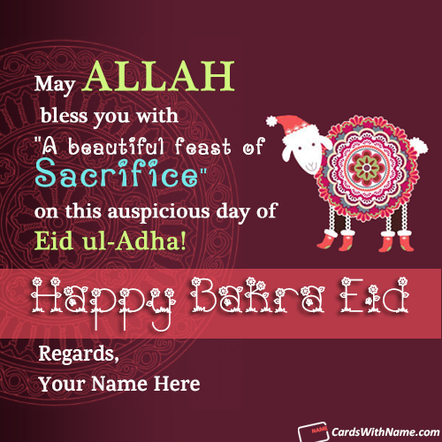 Happy Bakra Eid Mubarak Name Wishes