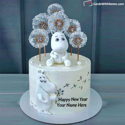 Happy New Year Cake Surprise Link With Name Edit