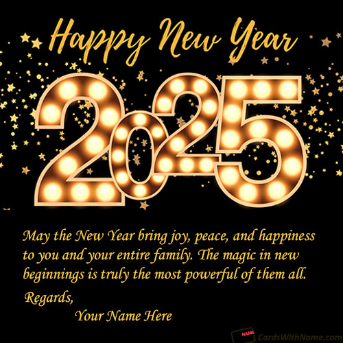 Happy New Year Card Making Online Free With Name