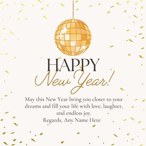 Happy New Year Greeting Card Making For Facebook WhatsApp