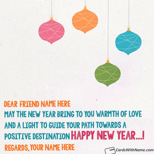 Happy New Year Wishes For Bestfriend With Name Maker