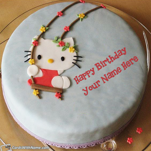 Hello Kitty Birthday Cake With Name Generator For Girl