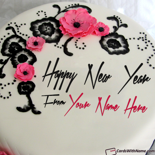 New Year Best Wishes Decorated Cake With Name