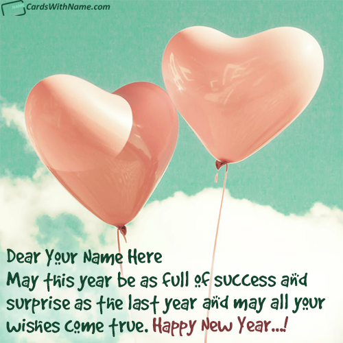 Send Best Happy New Year Wishes With Name Online