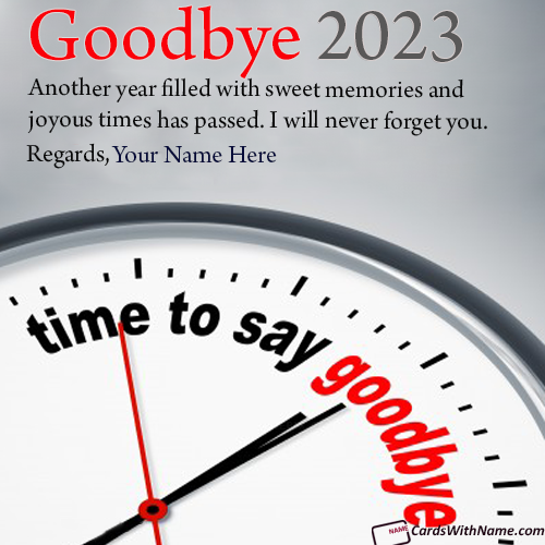 Send Online Goodbye 2023 Hello 2024 Wishes With Name