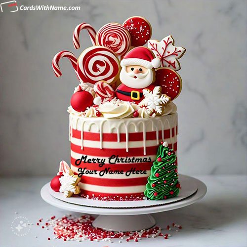 Write Name and Create Merry Christmas Cake With Name