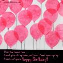 Balloons Birthday Card With Name Edit Online