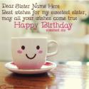 Cute Birthday Wishes Cards For Sister With Name