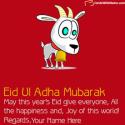 Eid Ul Adha Greetings Messages With Name Editor