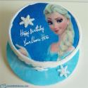 Frozen Elsa Birthday Cake For Girls With Name Edit