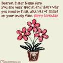Happy Birthday Quotes For Sister With Name Maker