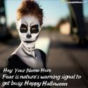 Happy Halloween Wishes Sayings Cards With Name