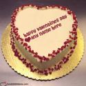Heart Valentine Cake With Name Generator