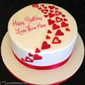 Hearts Birthday Cakes For Lover Name Generator