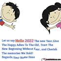 Say Hello 2022 Greeting Message With Name Editor
