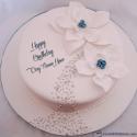 White Roses Happy Birthday Cake Images Free Download