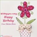 Wishing You A Happy Birthday Name Card