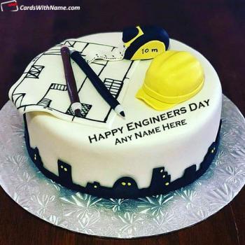 Amazing Engineers Day Cake Free Download With Name Edit