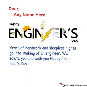 Amazing Happy Engineers Day Message With Name Editing