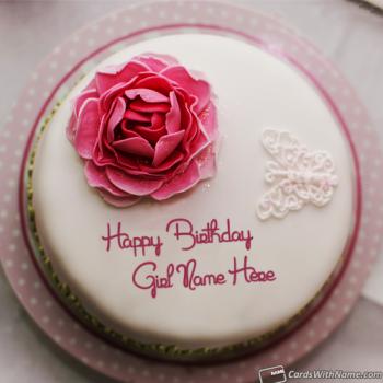 Beautiful Rose Birthday Cake For Girl Name Generator