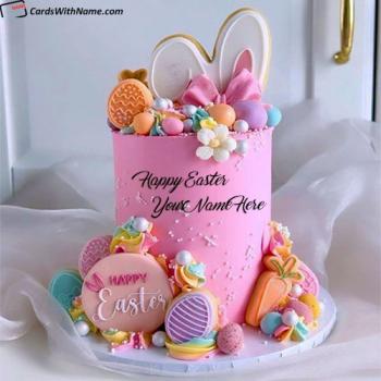 Best Happy Easter Greeting Cake With Name Free Download