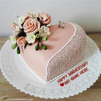 Best Happy Wedding Anniversary Cake With Name