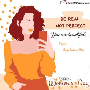 Best Happy Womens Day Quote For beautiful Girls With Name Editor
