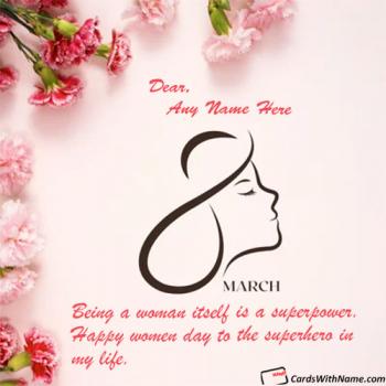 Elegant Happy Women Day Quote With Name