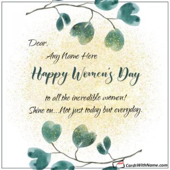 Elegant Happy Womens Day Blessings Quotes For Sister With Name