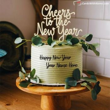 Elegant Topper Happy New Year Eve Cake With Name