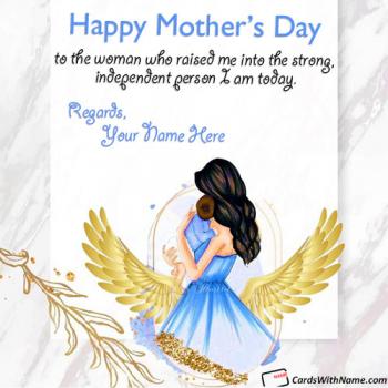 Free Happy Mothers Day Card with Name image