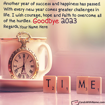Goodbye 2023 Quotes Images With Name Writing