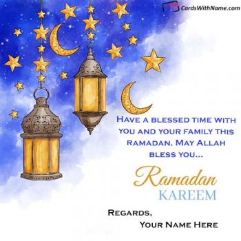 Happy Ramadan Mubarak Wishes Cards Image With Name Edit
