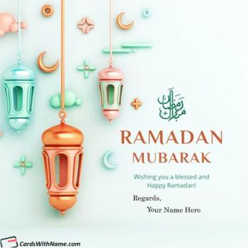 Happy Ramzan Wishes Image With Name Edit