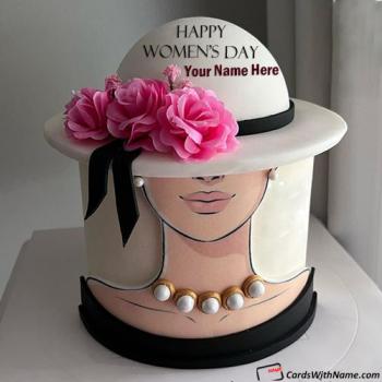 Happy Womens Day Blessings Cake For Girls With Name