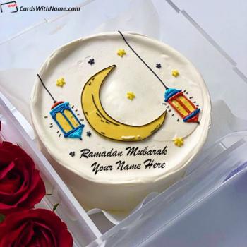 Lovely Ramadan Kareem Cake Wishes For Friends With Name Edit