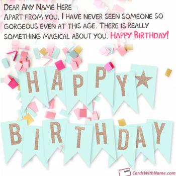 Magical Birthday Greeting Card With Name Photo