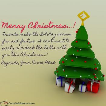 Merry Christmas Greeting Messages For Friends With Name