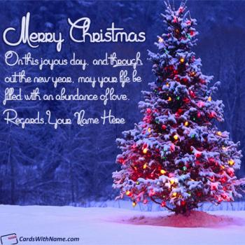Merry Christmas Wishes Quotes With Name Maker