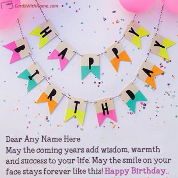 Online Edit Happy Birthday Card With Name Photo