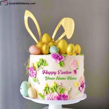 Special Happy Easter Greeting Cake Ideas Image With Name