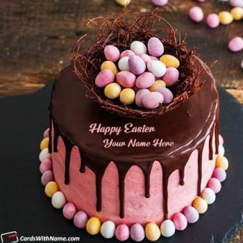 Special Happy Easter Greeting Cake Image With Name Generator