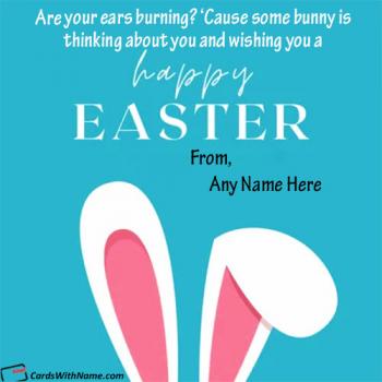 Special Happy Easter Greeting Card Message Quote With Name